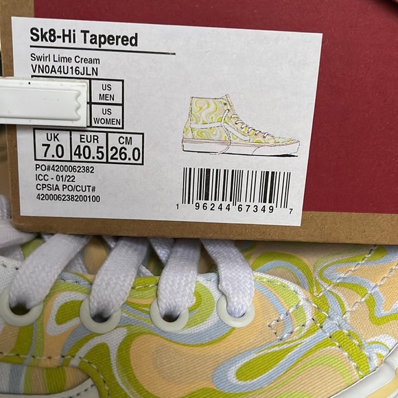 Vans Sk8-Hi Tapered Swirl Lime Cream WMNS sneakers - Picture 16 of 16